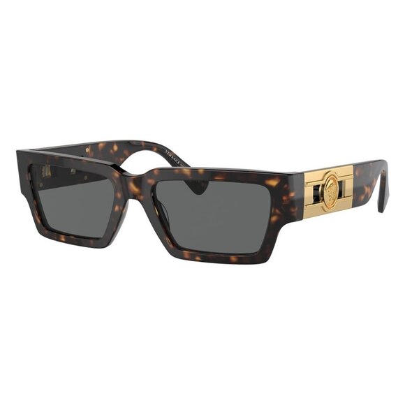 New VERSACE Havana Rectangle VE4459 108/87 Sunglasses Women - Picture 1 of 6